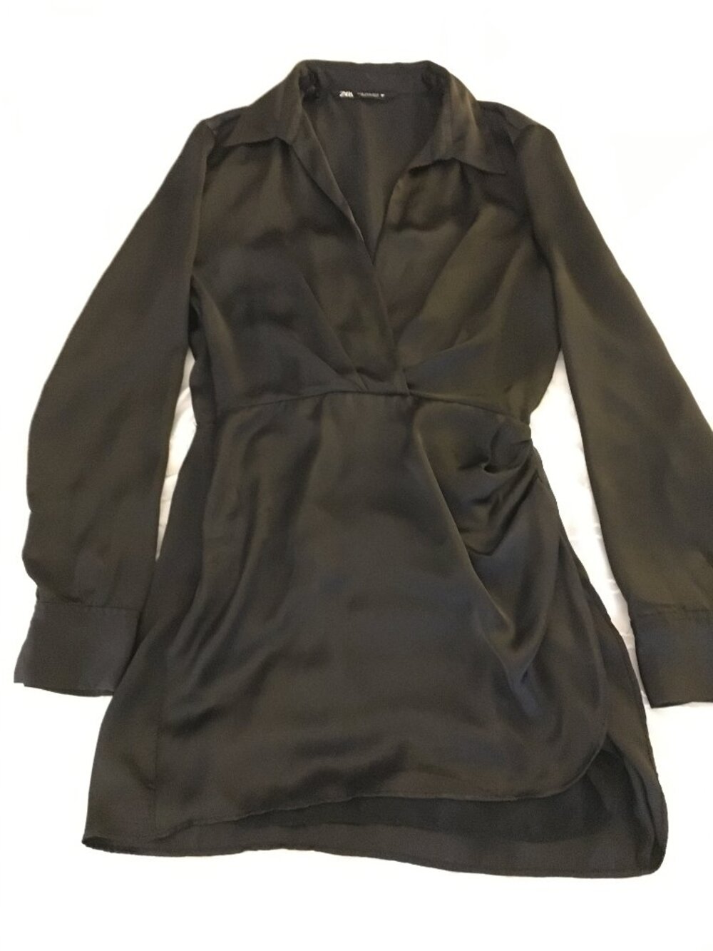 Zara Black Satin Mini Dress